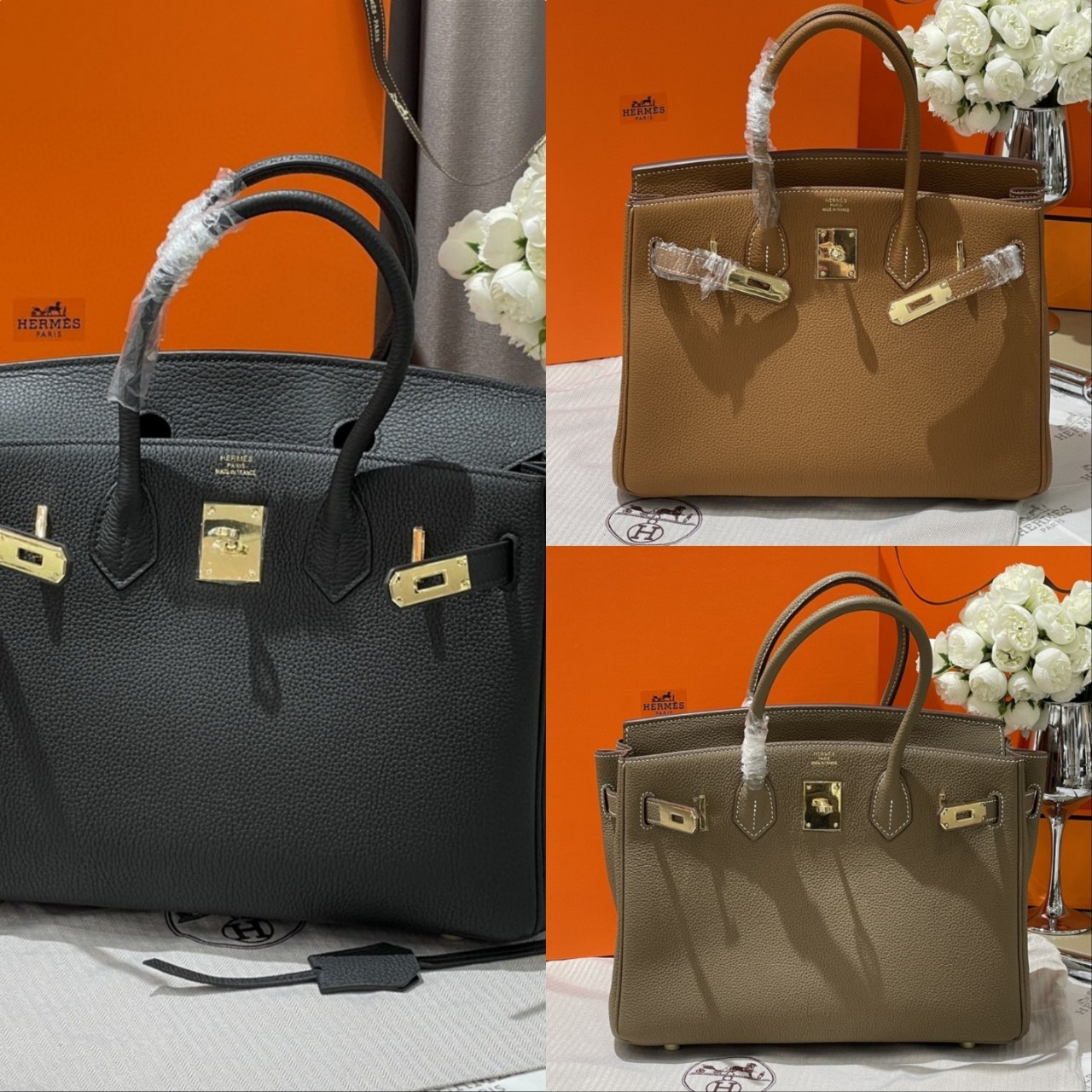 에르메스 토고 골드하드웨어 벌킨30 (블랙,브라운,에토프)