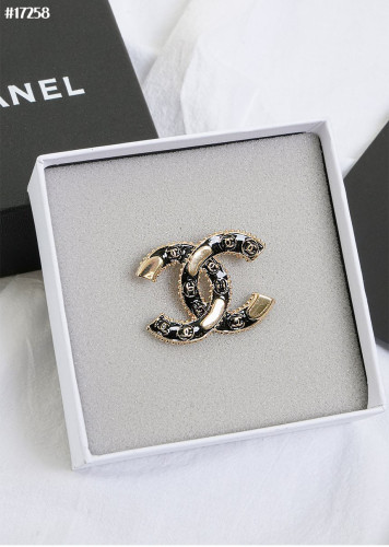 🔆 [CHANEL] 샤넬 CC 로고 링크 블랙 골드 브로치 🔆
