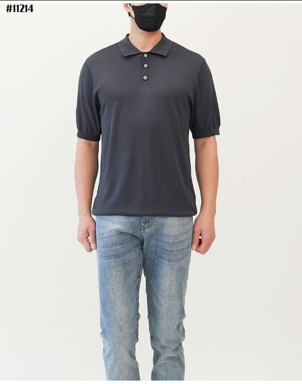 🔆[GUCCI] 구찌 Shell Buttons GG로고 반팔 니트 티셔츠 🔆