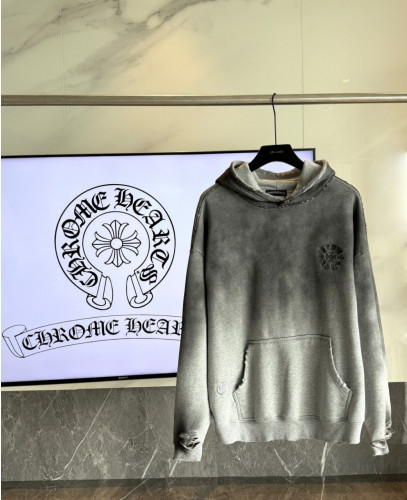 2025 크*** ChromeHearts 빈티지 더티 후드티 입고~