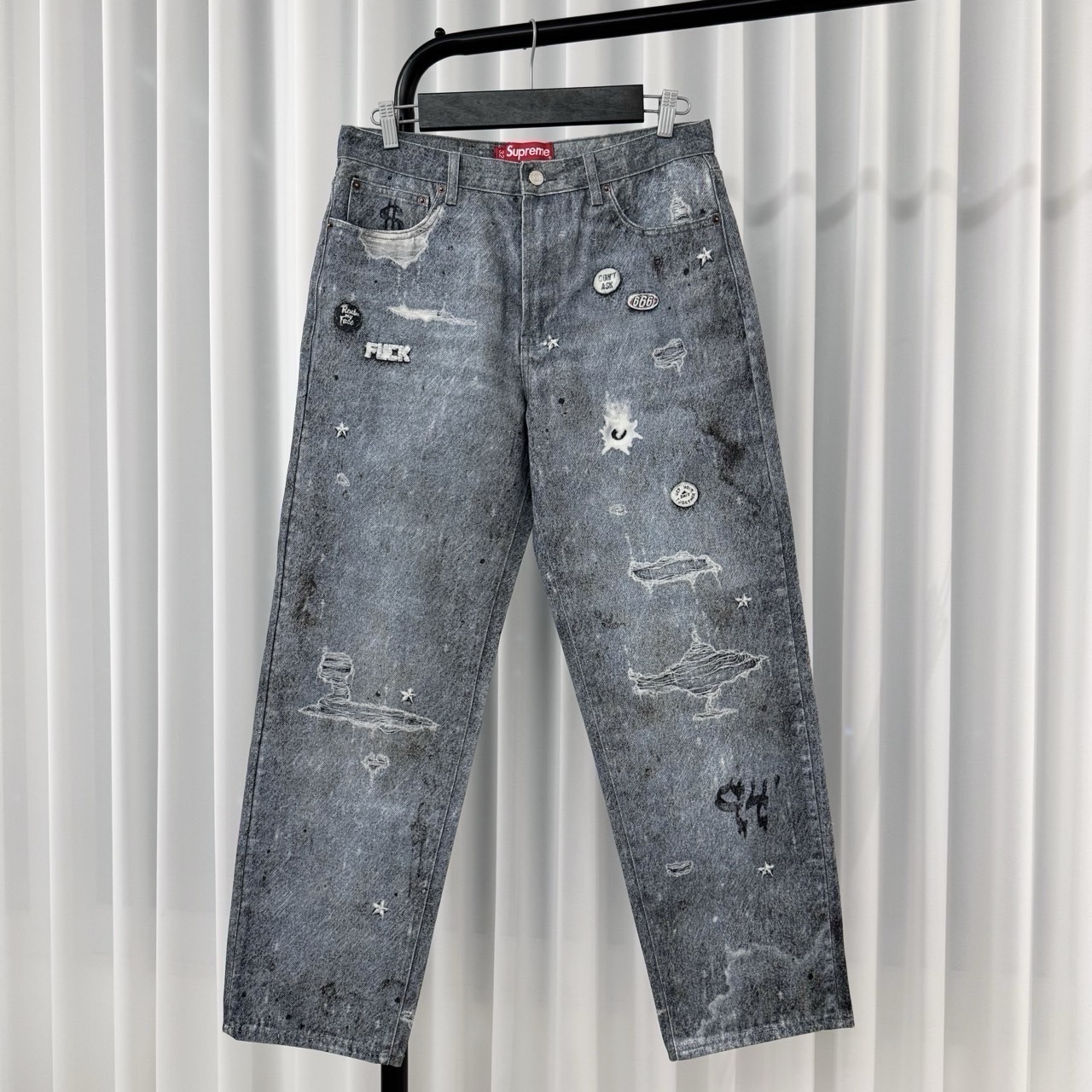 ➰슈프림 HJR 트롱프 뢰유 루즈 핏 진