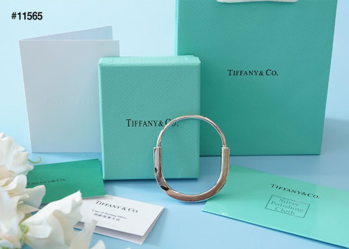 🔆 [TIFFANY & CO] 티파니앤코 락 뱅글 브레이슬릿 팔찌 화이트 골드🔆