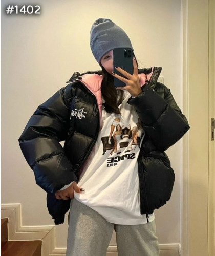 #스투시 다운 파카 마이크로 립스탑 팬텀 블랙 남여공용