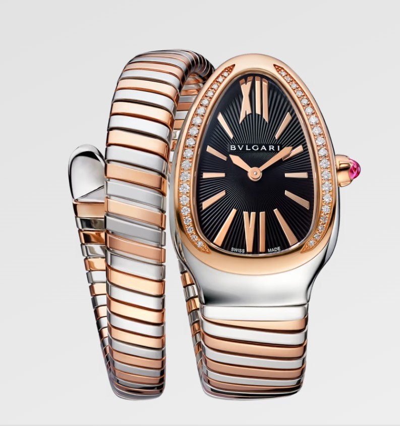 불가* 세르펜티 투보가스 워치 로즈골드 블랙다이얼 콤비 다이아