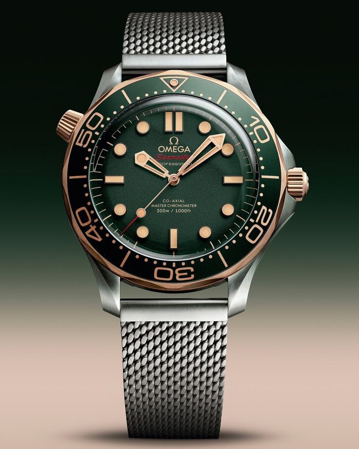 오메* 코액시얼 마스터 다이버300M 그린콤비