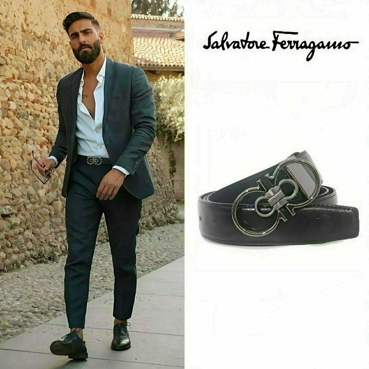 🔳🔳 25s 페♡가모 투 버클장식 벨트🔳🔳