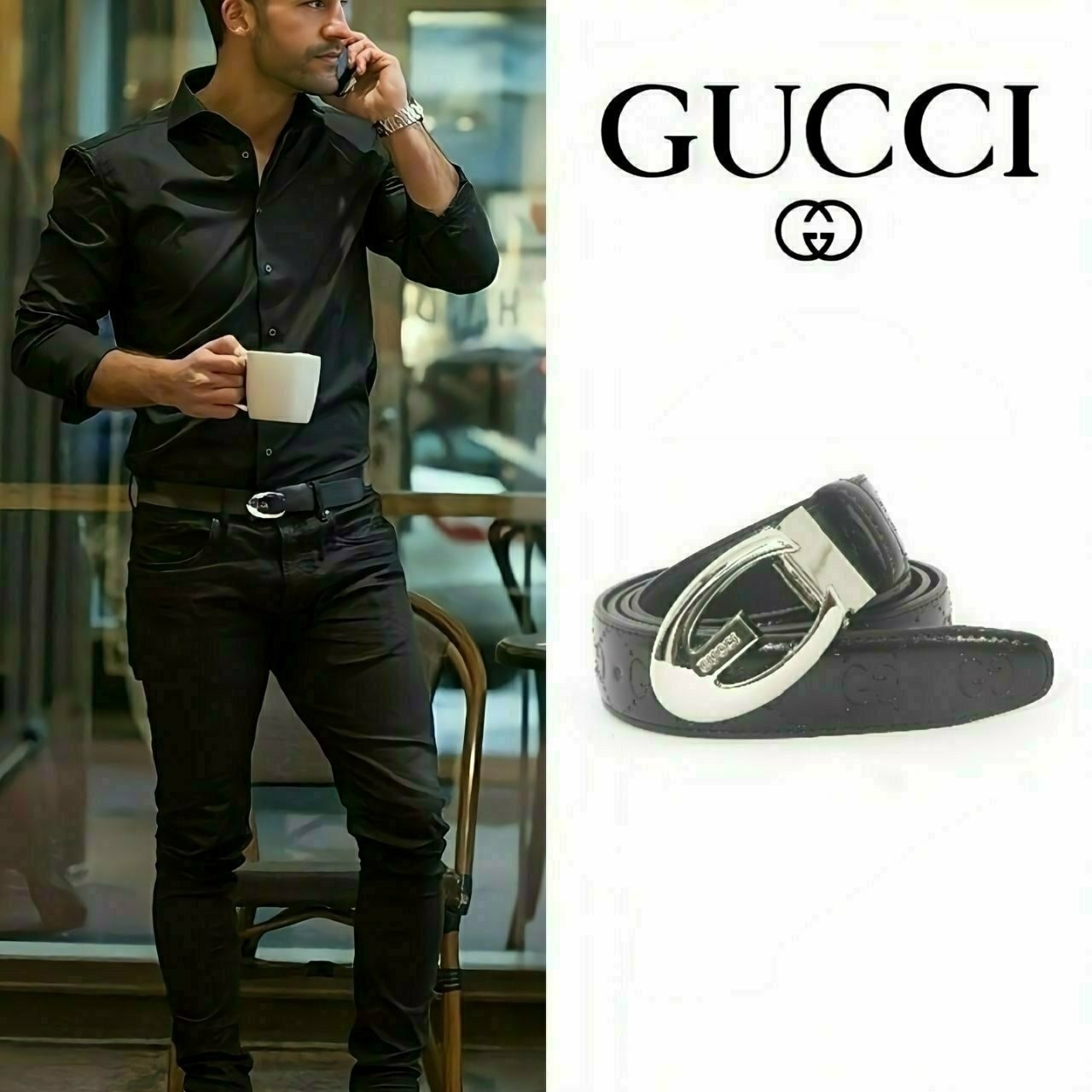 🔳🔳25s G♡CCI로고 실버장식 벨트🔳🔳