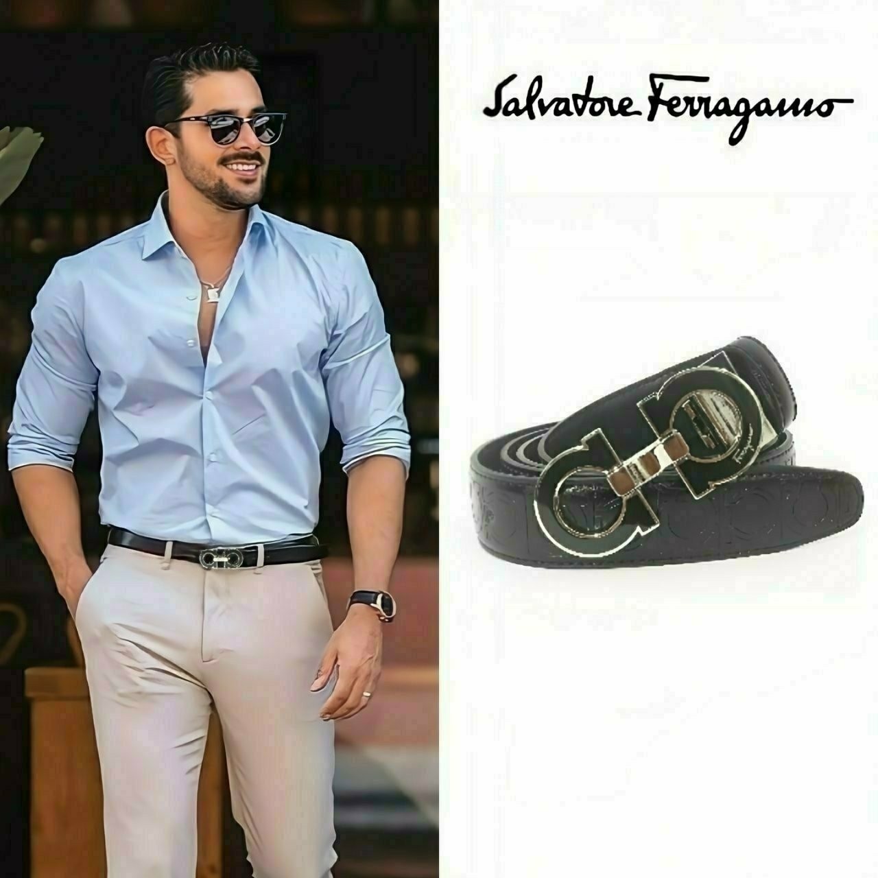 🔳🔳25s 페♡가모 더블간치니 블랙장식벨트🔳🔳