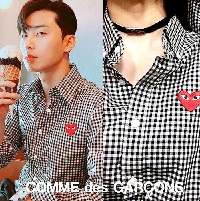 💚❤💖💖💖 꼼데♡르송 커플 체크셔츠 💖💖💖❤💚