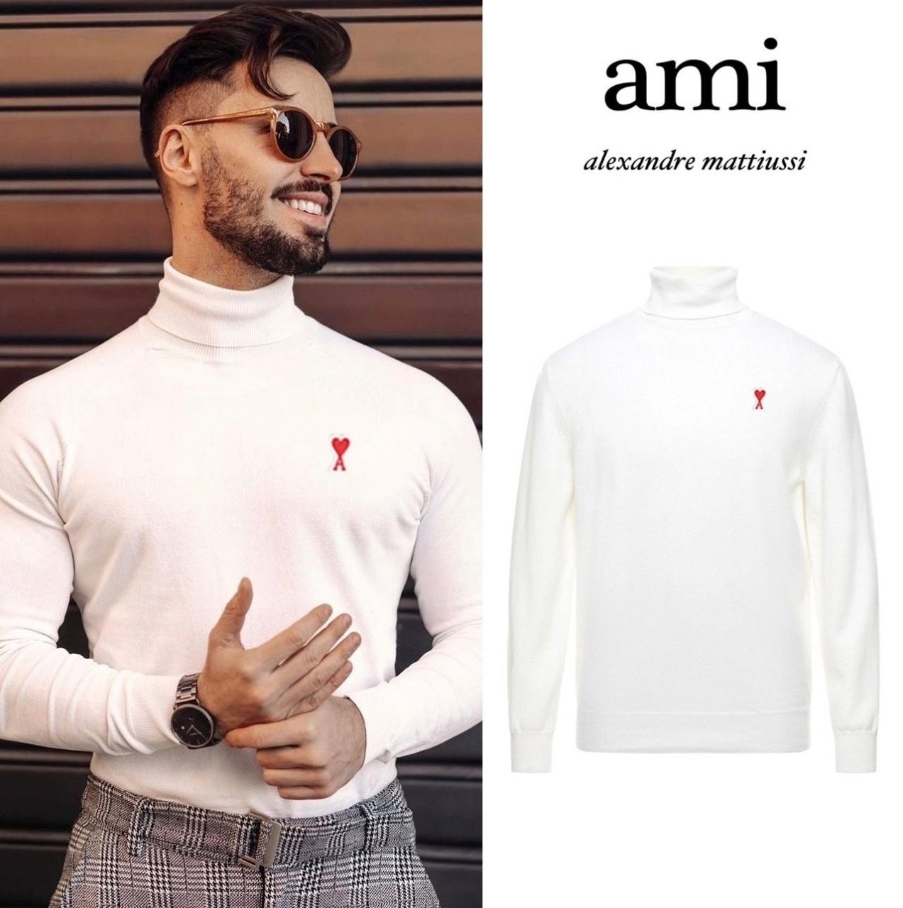 ⚪️▫️ A♡I SAMALL PATCH turtleneck ▫️⚪️