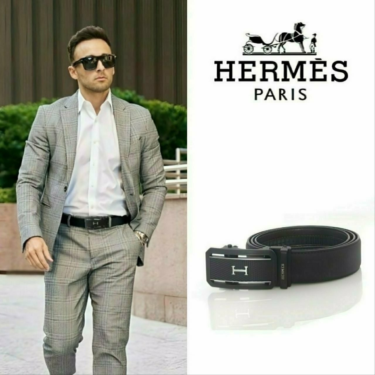 🔳🔳25S 에♡메스 H로고 롤플레이트벨트 벨트🔳🔳
