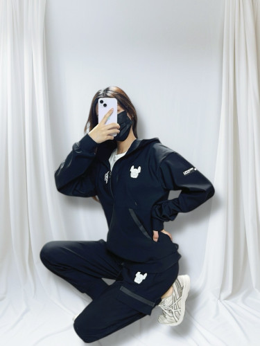 <라이프 후드 기모 집업 세트>