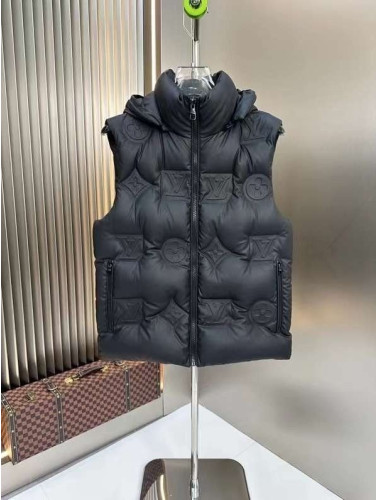 💕 루* 모노그램 퀄티드 후디드 패딩 조끼