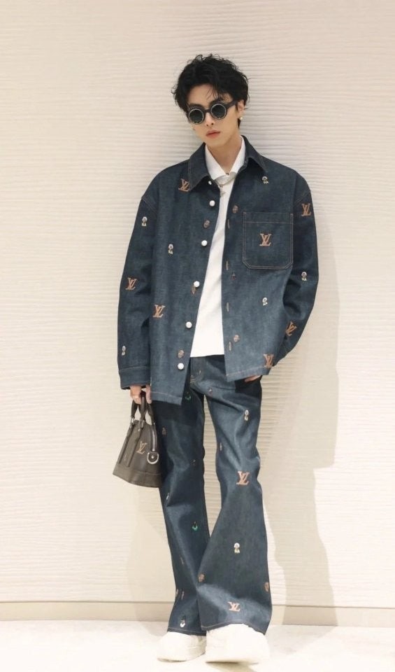 💕 루* 멀티자수로고 데님 자켓