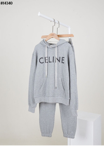 🔆 [CELINE] 셀린느 남여공용 스웻 후드 셔츠 & 스웻 조거 팬츠 셋 🔆