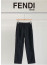 🔆 [FENDI] 팬디 여성 FF 핀턱 슬림핏 9부 팬츠 🔆