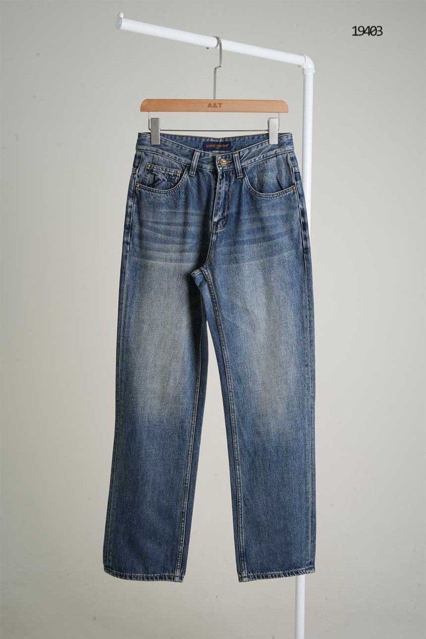 🔆 [LOUIS VUITTON] 루이비통 자수패치 일자핏 데님진 🔆