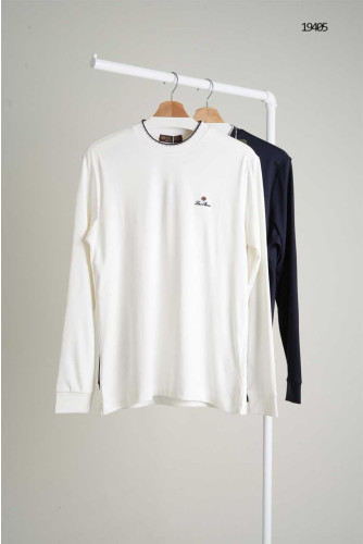 🔆 [LORO PIANA] 로로피아나 자수로고패치 실키 티셔츠 🔆