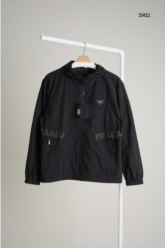 🔆 [PRADA] 프라다 남성 삼각로고 스트링 후드 바람막이 🔆