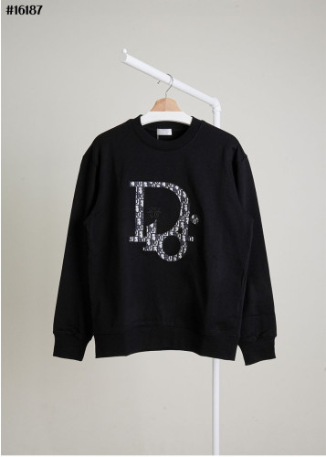 🔆 [DIOR] 크리스찬 디올 자수 오블리크 로고 코튼 저지 맨투맨 티셔츠 🔆