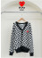 🔆 [Comme des Garcons] 꼼데가르송 여성 하트 로고 체커보드 브이넥 니트 가디건 🔆
