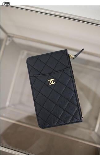 #샤넬 [Chanel] 금장 CC 캐비어 파우치 겸 카드홀더 장지갑 신상입고💢 #지갑 #7988