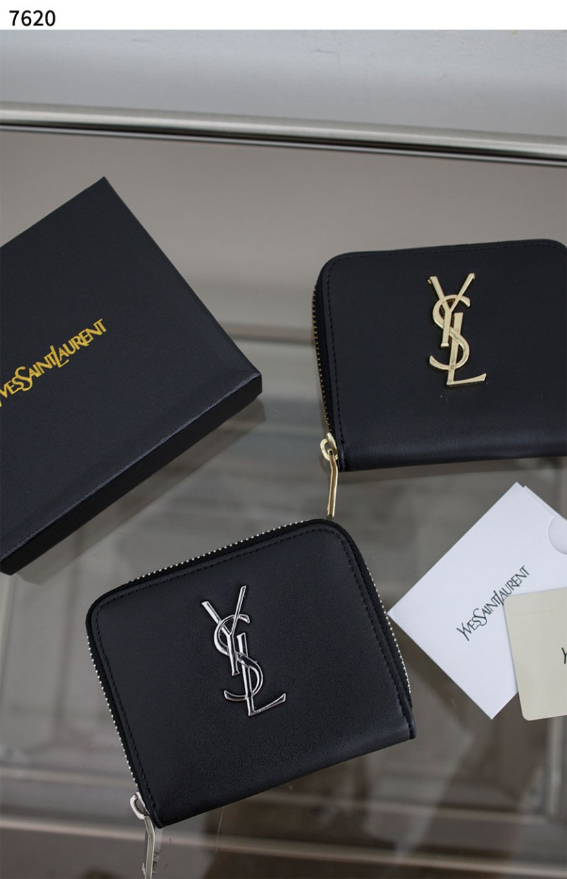 #입생로랑 [YSL] 생로랑 스무스 레더 실버 모노그램 카드 월렛 신상입고💢 #지갑 #7620