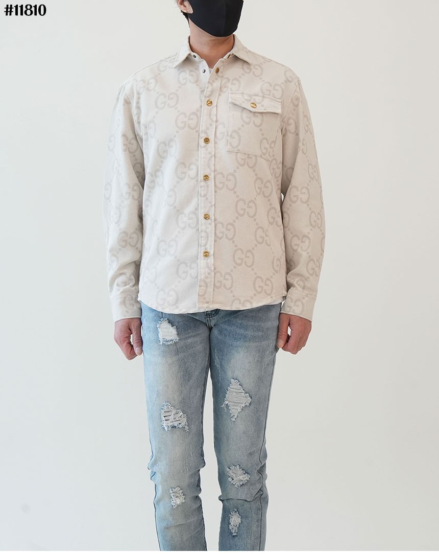 🔆 [GUCCI] 구찌 수입 남성 GG 자카드 데님 셔츠 🔆