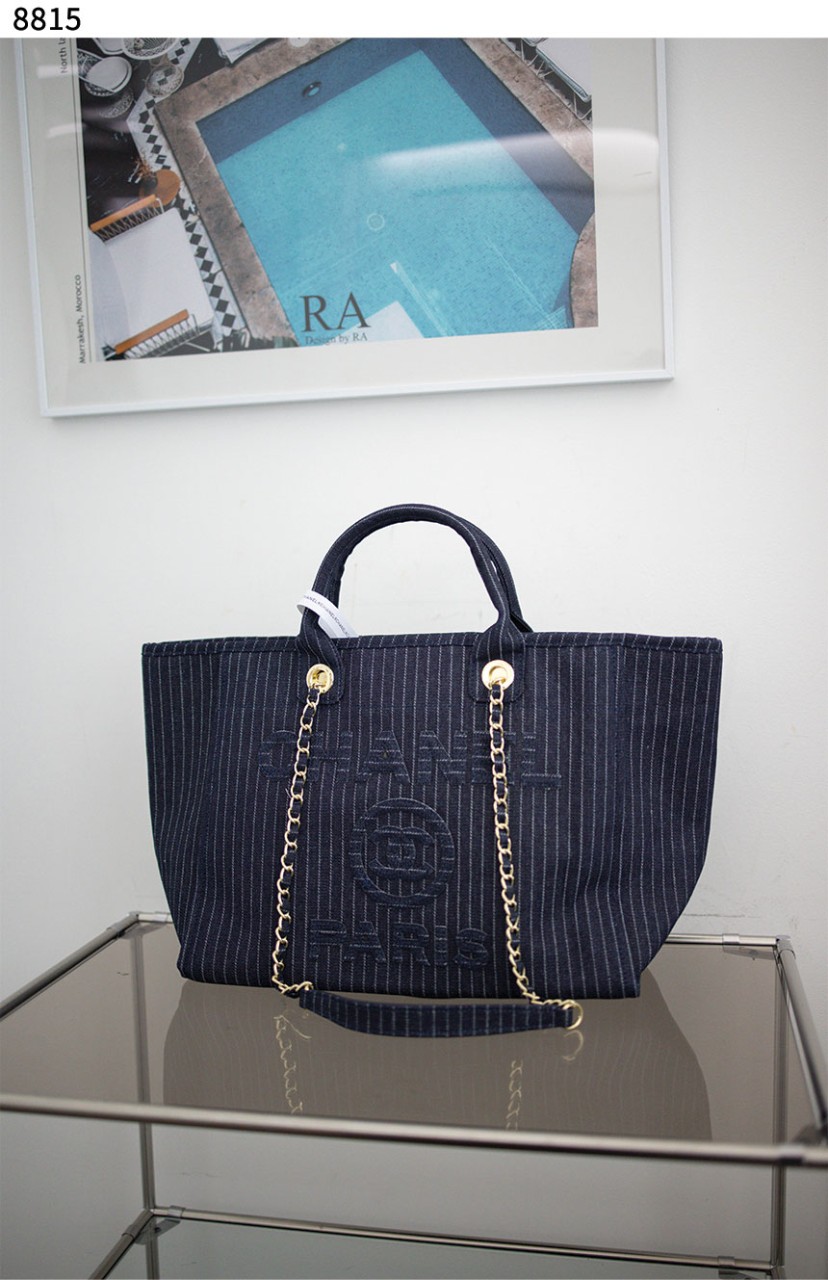 #샤넬 [Chanel] 샤넬 데님 스트라이프 쇼퍼백 신상입고💢 #가방 #8815