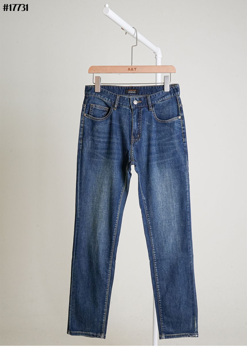 🔆 [ZENGA] 제냐 엠블럼 포켓 자수 로고 슬림핏 데님 팬츠 🔆