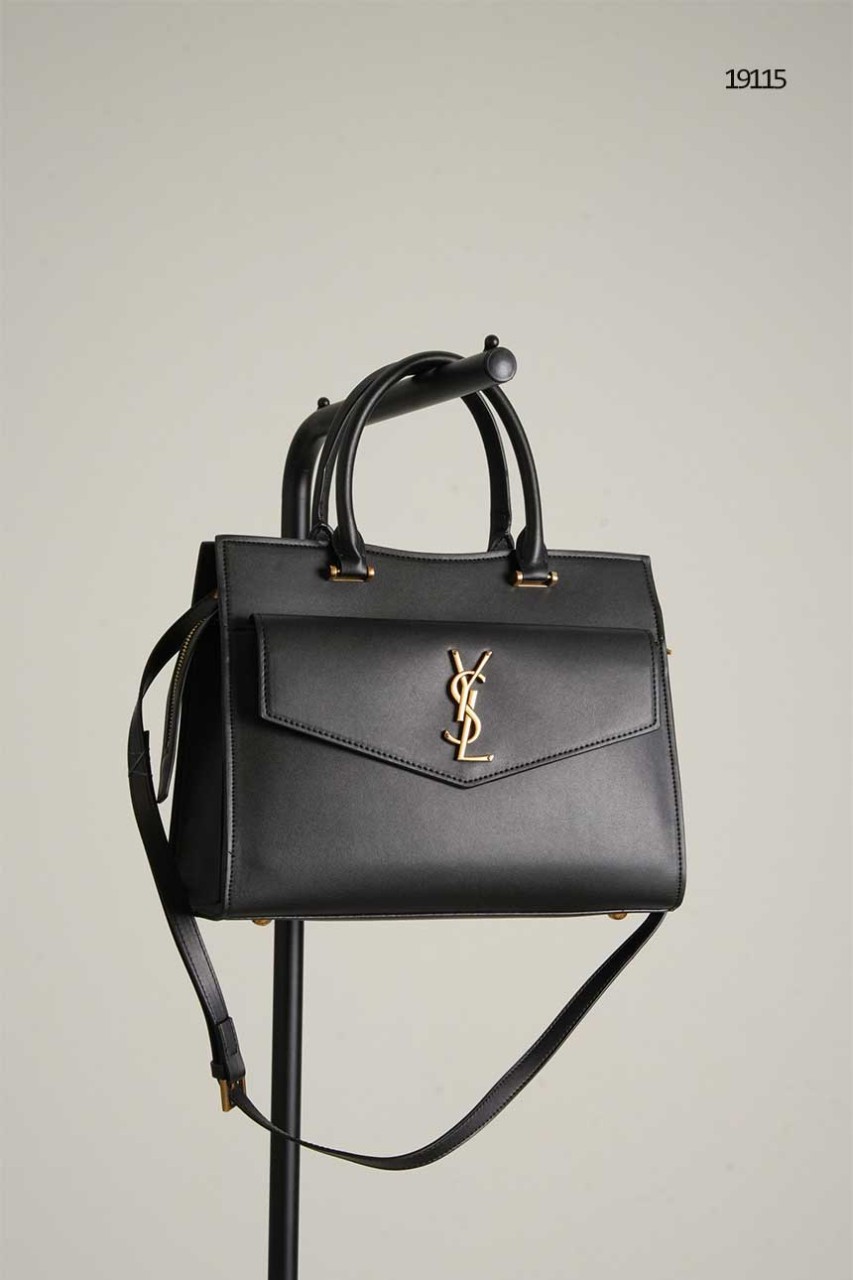 UM🔆 [SAINT LAURENT] 생로랑 업타운 모노그램 미듐 금장 토트백 🔆