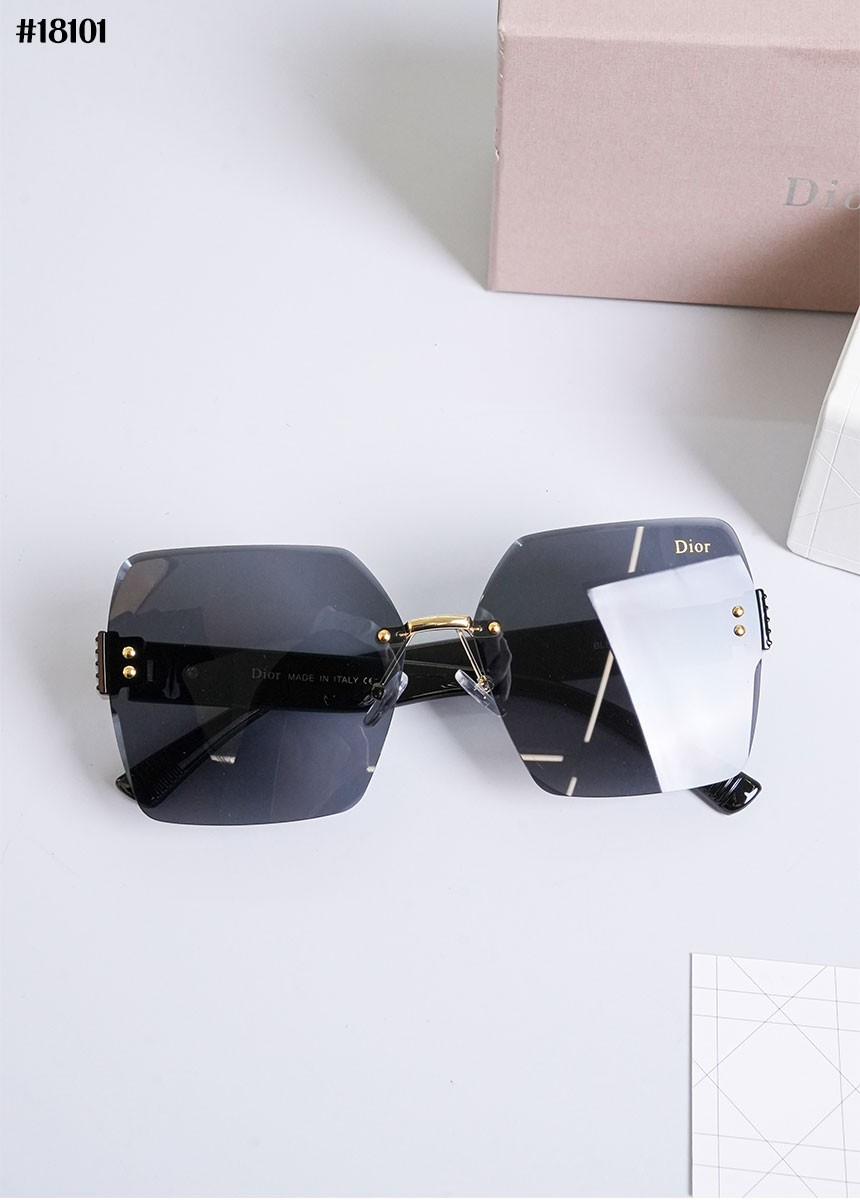 UM🔆 [DIOR] 크리스찬 디올 D 금장 무테 오버사이즈 스퀘어 선글라스 🔆