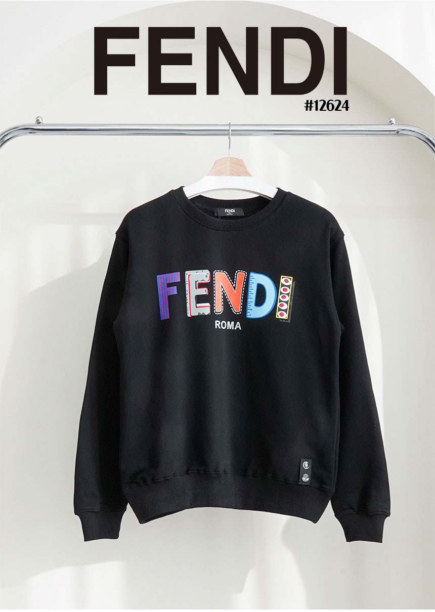 🔆 [FENDI] 팬디 남여공용 레터링 페인팅 크루넥 맨투맨 티셔츠 🔆