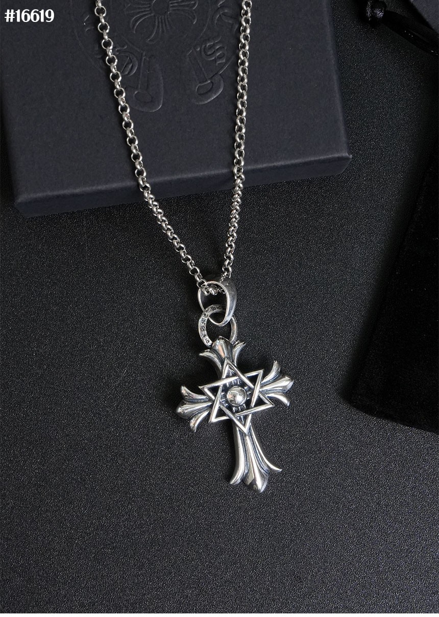🔆 [Chrome Herts] 크롬하츠 스타 오브 다윗 십자 펜던트 네크리스 🔆