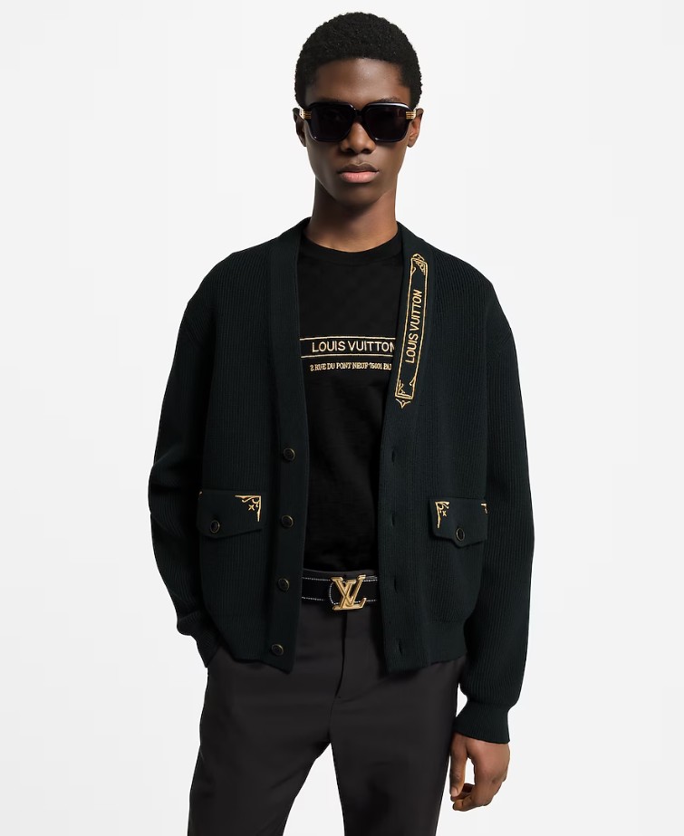 #루이비통 엠브로이더드 시그니처 가디건