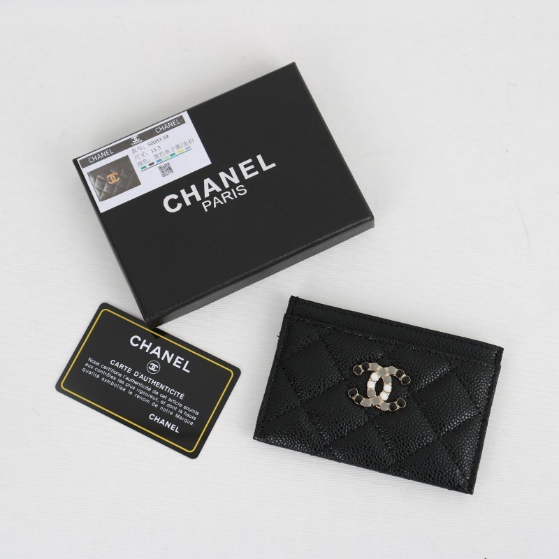 👹샤* 50083 스톤 CC 로고 카드지갑👹