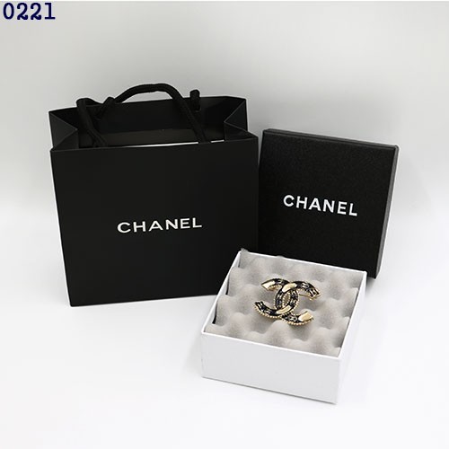 👹샤* 메탈 블랙골드 CC 로고 브로치 👹