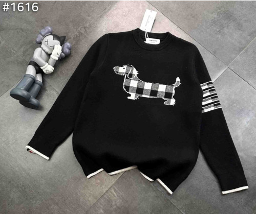 #톰브라운 사선완장 헥터 자카드 니트