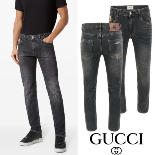 💕 구* 더블로고 레터링 자수 흑청 슬림진