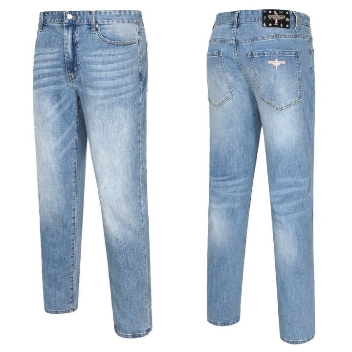 💕 톰* 메탈 레더패치 연청워싱진