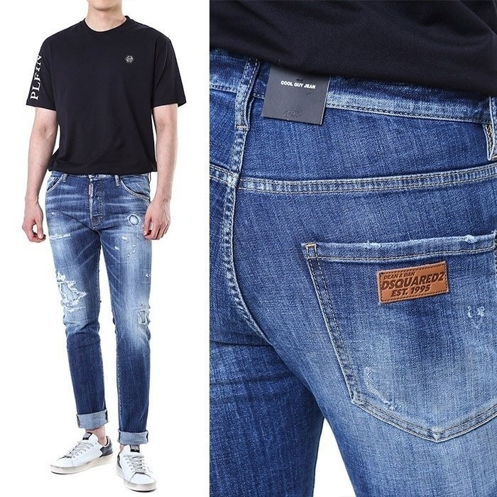 💕 디**** 1995로고 래더패치 멀티 디스덧댐 중청 워싱진