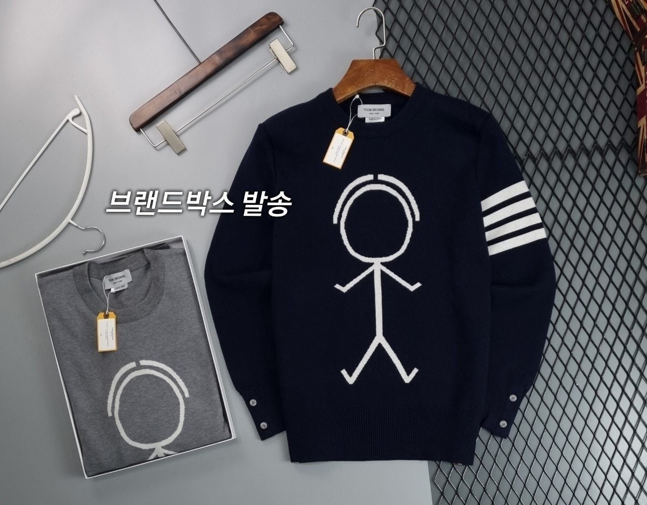 💕 톰* 사선 완장 메리노 아이콘 울니트➡️수입풀