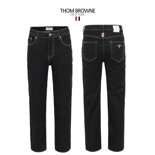 💕 톰* 흑청 스판 히든밴드 미디엄테이퍼드핏 데님