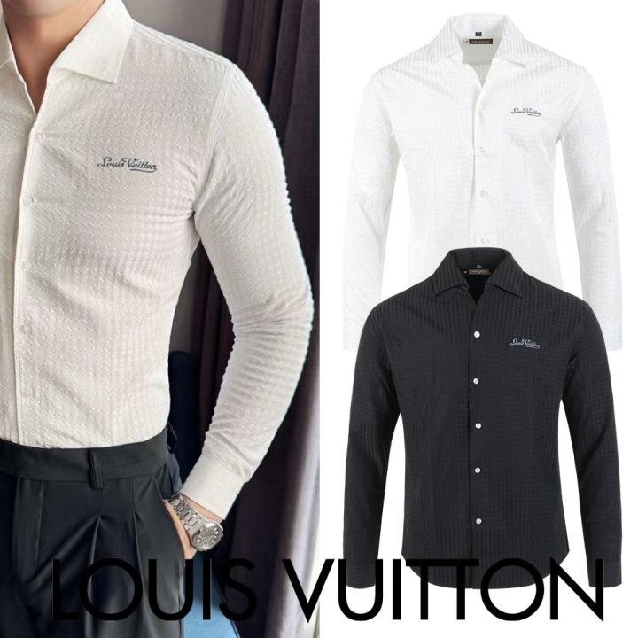 💕 루* 자수로고 백레더 다미 슬림 셔츠