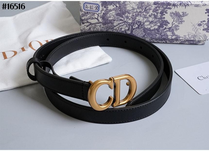 🔆 [DIOR] 디올 여성 CD 금장 Saddle 레더 벨트 (펀칭식) 🔆