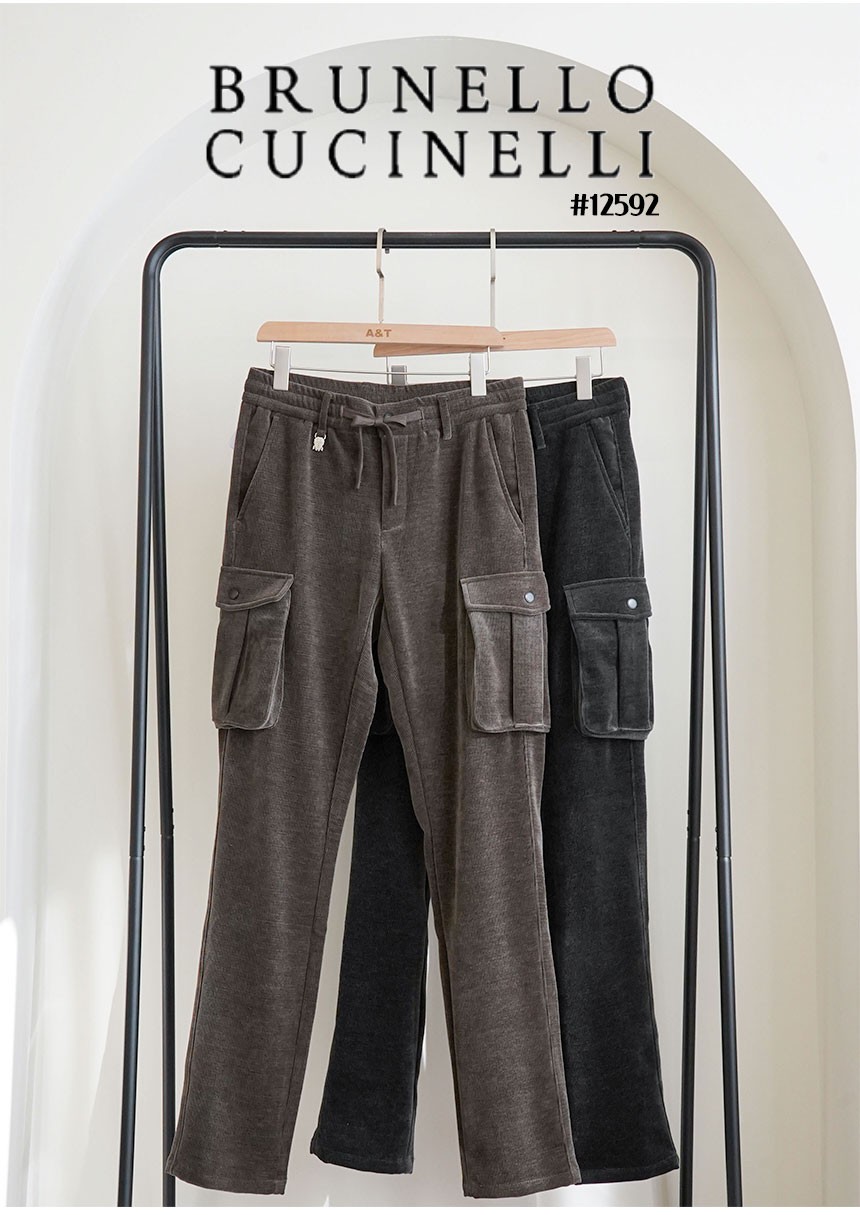 🔆 [BRUNELLO CUCINELLI] 브루넬로 쿠치넬리 남성 드로스트링 포켓 코듀로이 팬츠 🔆