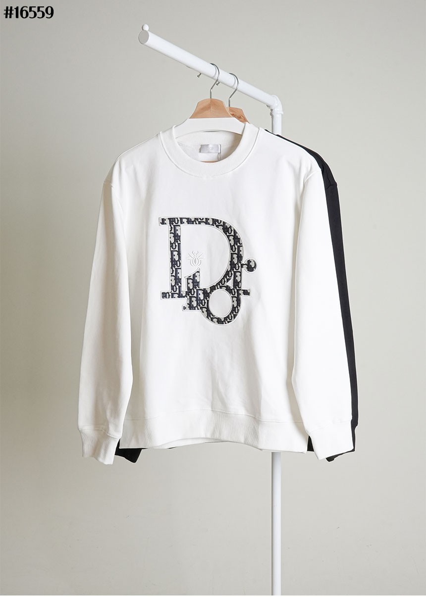 🔆 [DIOR] 크리스찬 디올 자수 오블리크 로고 코튼 저지 맨투맨 풀오버 🔆