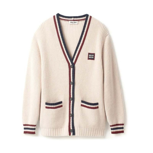 #미우미우 [ miu ] 수입 브이넥 스트라이프 디테일 가디건 입고💢 #여성상의 #가디건