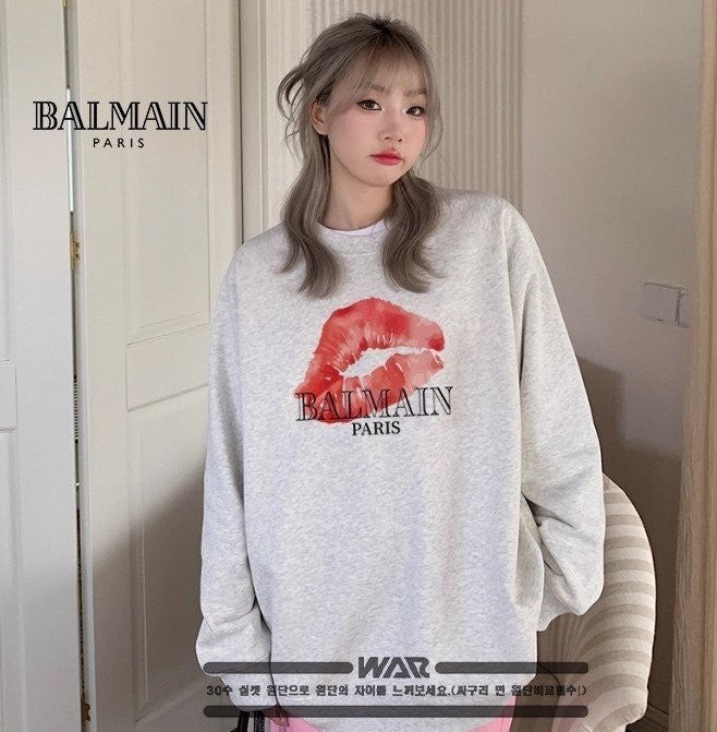 💕 발* 입술 레터링 로고 디자인 밍크양기모 티셔츠