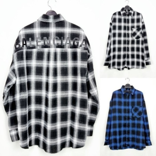 💕 발**** 백로고 체크셔츠